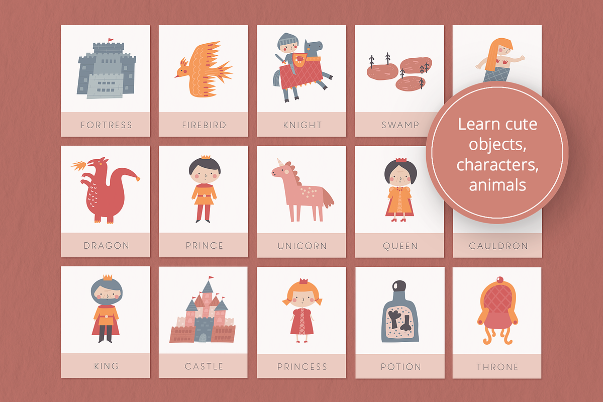 Fairy Tale Flashcards, Mazes, Games, a Card Template by Veresk (Photo 3 of 11)