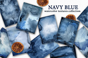 Navy Blue watercolor textures, a Texture Graphic by Marmoris.Arts (Thumbnail 1 of 9)