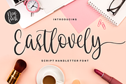 Eastlovely Bouncy Calligraphy Font, a Script Font by Allouse Studio (Thumbnail 1 of 10)