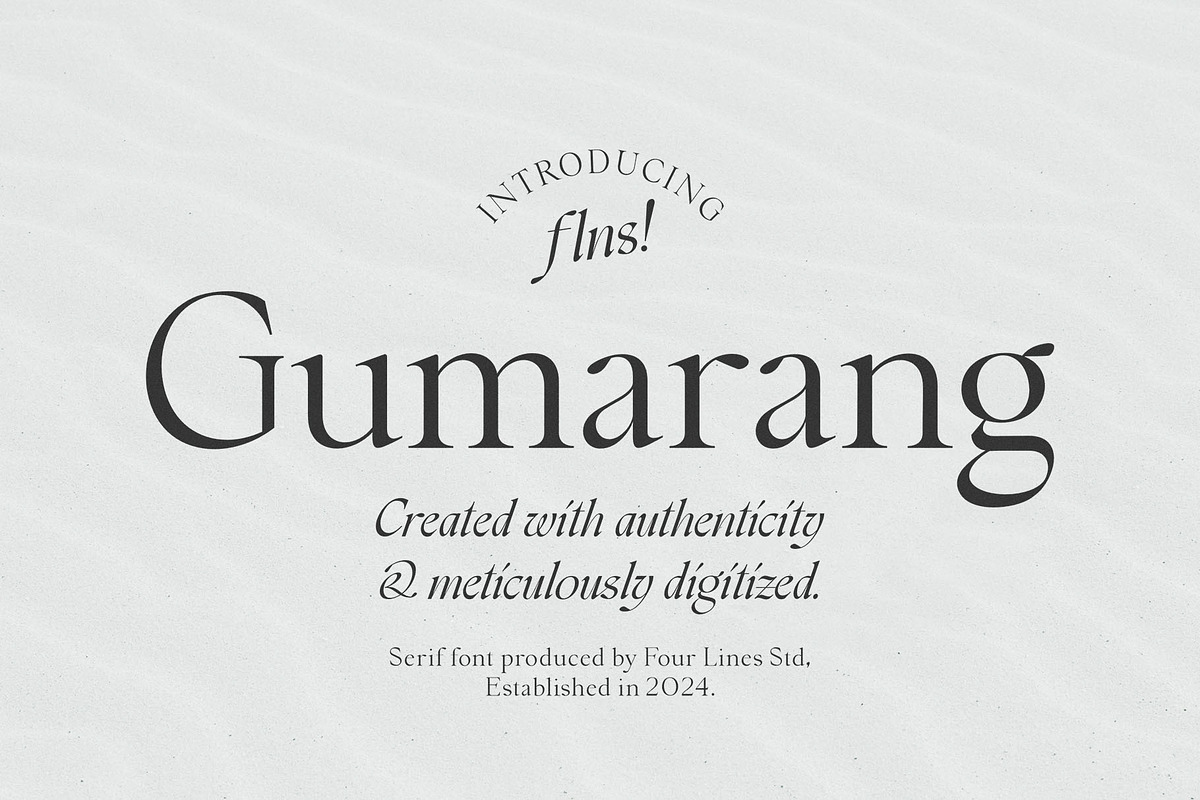 Gumarang - Serif Font, a Serif Font by Four Lines Std. (Photo 1 of 14)
