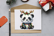 Christmas Cute Panda Sublimation, an Illustration by RobertsArt (Thumbnail 2 of 7)