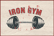 10 Vintage Gym Fitness Badge Logo, a Sport Illustration by Artivon (Thumbnail 7 of 11)