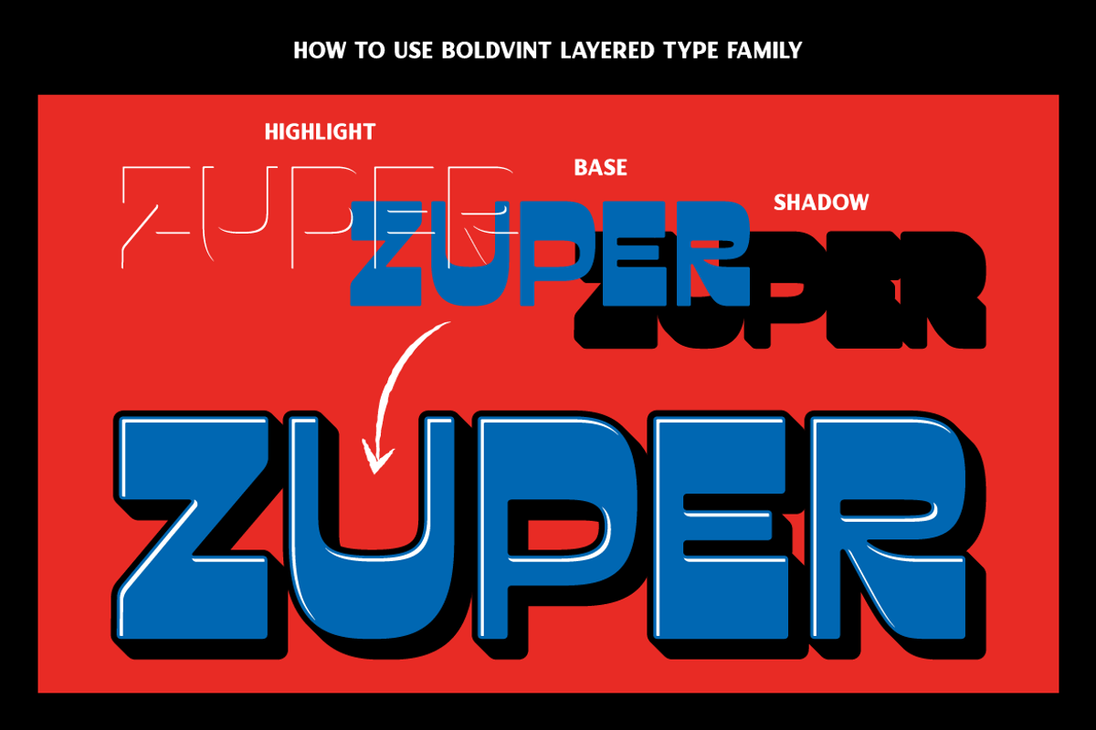 Boldvint - Vintage Pop Headline Type, a Sans Serif Font by Roams Type (Photo 7 of 7)