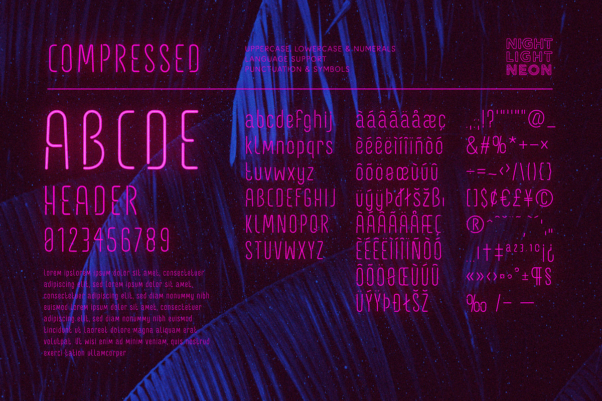 Retro Neon Font - Compressed Style preview 2