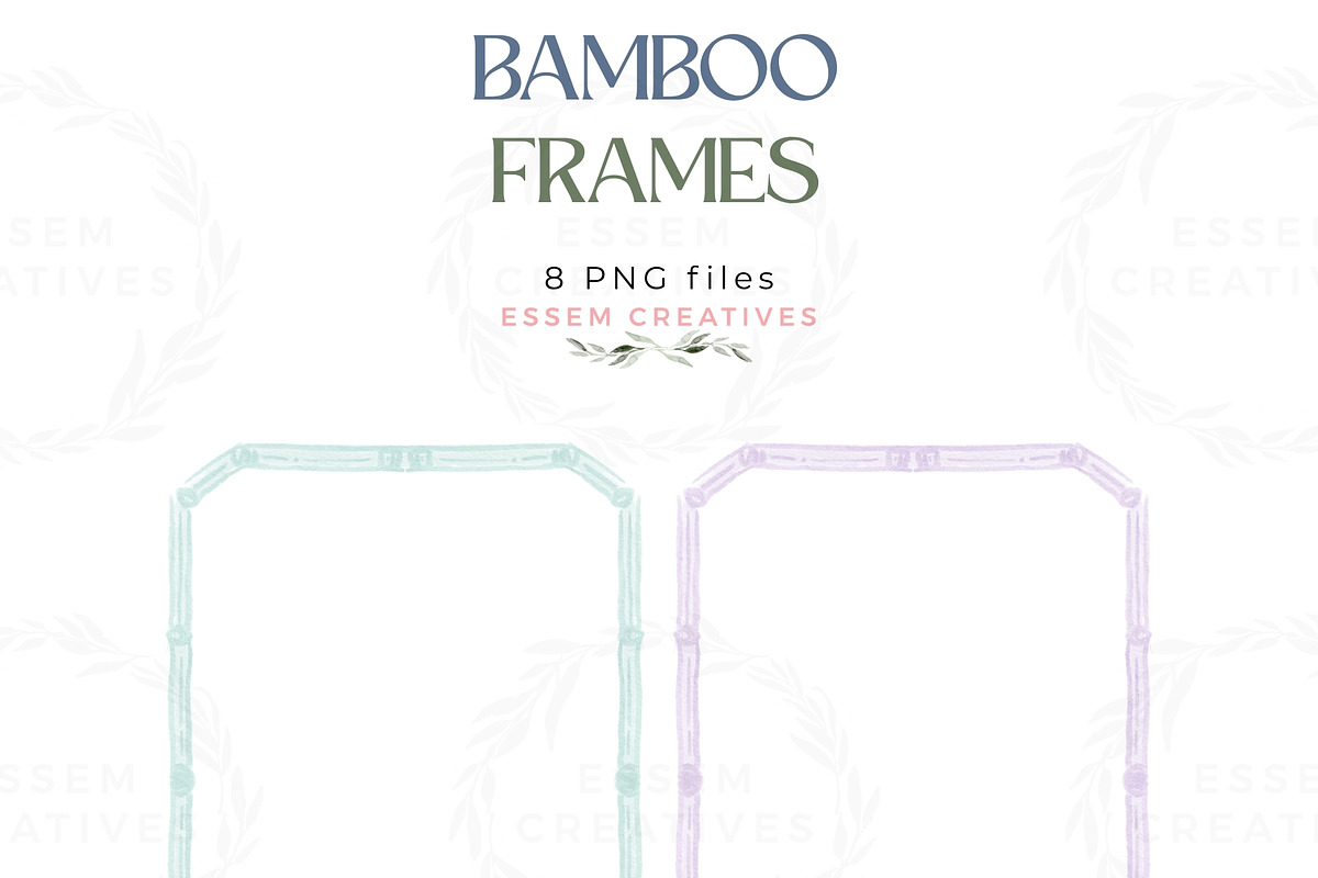 Grandmillenial Bamboo Frame Clipart, a Background Graphic by Essem Creatives (Photo 3 of 5)