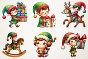 Santa's Adorable Little Helpers Png, an Illustration by RobertsArt (Thumbnail 5 of 7)