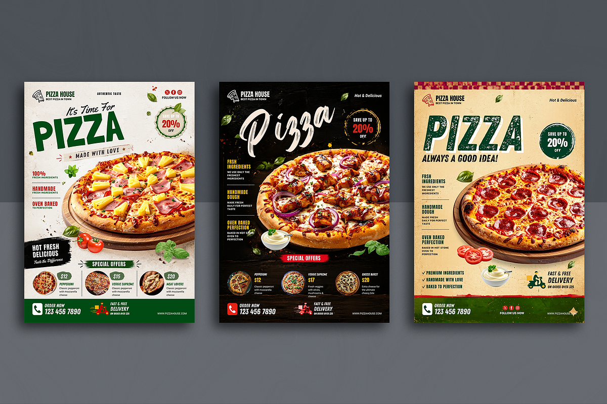 Pizza Flyer Template | Canva, a Flyer Template by ArtisticLand (Photo 2 of 4)