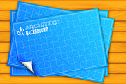 7 blueprint architect backgrounds, an Illustration by LineTale (Thumbnail 2 of 5)