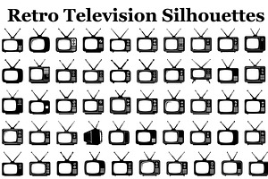 Retro Television Minimal Silhouette, a Graphic by hafijul