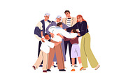 Happy hugging families set, a Person Illustration by PaperTrident (Thumbnail 6 of 6)
