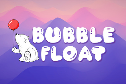 Bubble Float Fonts, a Font by Fox7 By Rattana