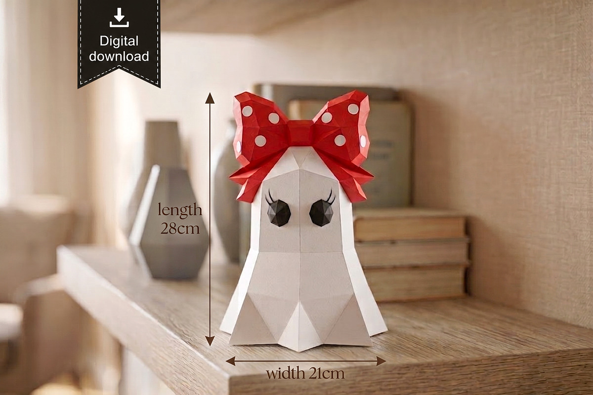 Spooky ghost - 3d papercraft, a Business Card Template by PAPER amaze (Photo 5 of 5)