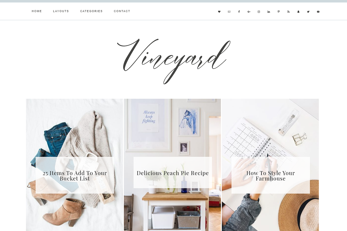 Wordpress Theme Vineyard, a WordPress Template by HelloYay (Photo 2 of 3)