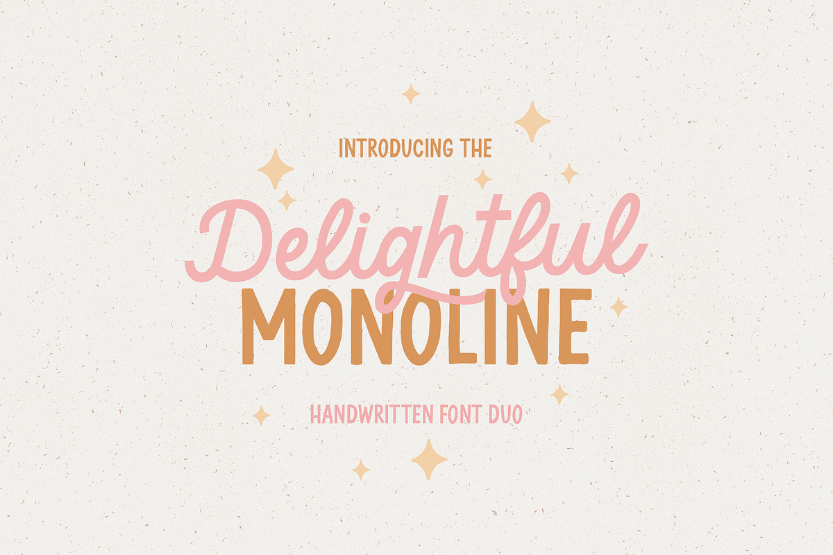 Delightful Monoline Font Duo, a Handwritten Font by supfonts (Photo 1 of 10)