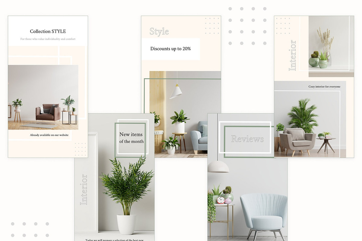 15 Instagram Templates for stories, a Social Media Template by KaluginaWEB (Photo 2 of 6)