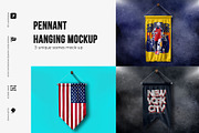 Flag Pennant Hanging Mock-up, a Product Mockup by Mock-up Store (Thumbnail 1 of 6)