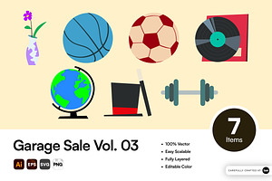 Garage Sale Illustration Pack Vol. 3, an Object Graphic by SLAB! Design