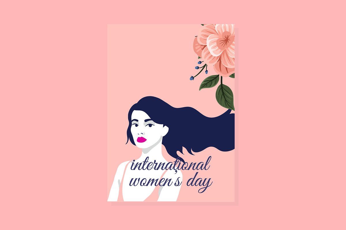 happy women's day cards set, a Card Template by designbydi (Photo 2 of 9)