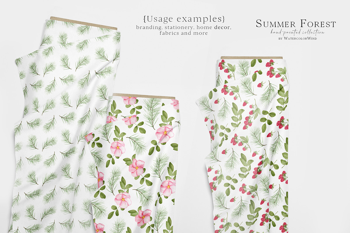 Forest Floral Clipart with Raspberry, an Illustration by WatercolorWind (Photo 6 of 14)