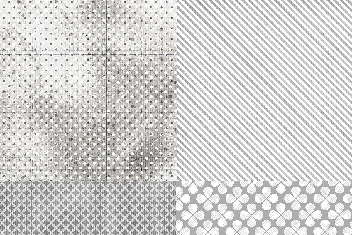 Wild About Grey Set 2 Digital Paper preview 3