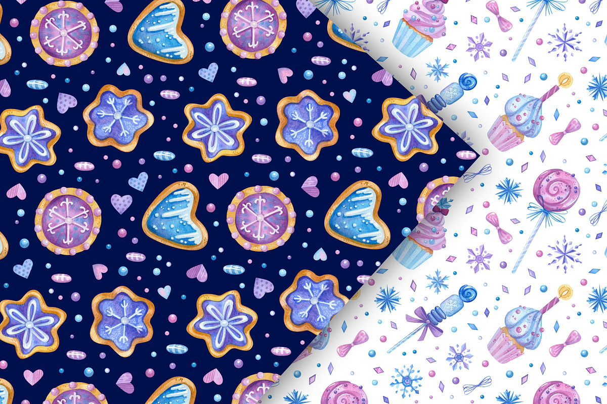 Frozen Sweets Clipart & Patterns, a Decorative Illustration by Valin Malin (Photo 8 of 13)