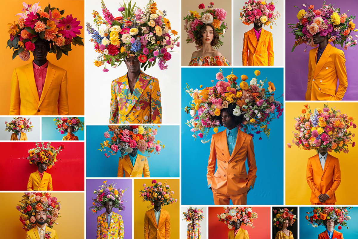 74 Bouquets on the heads, a Beauty & Fashion Photo by Handmadefont (Photo 2 of 15)