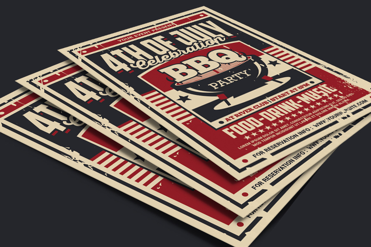 4th of July Celebration BBQ Party, a Flyer Template by Muhamad Iqbal hidayat (Photo 4 of 4)