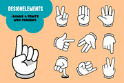Cartoon Hands, Gestures with Signs, a Person Illustration by Lettering_Logo (Thumbnail 1 of 4)