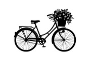 Flower Bicycle Silhouette Bundle, an Illustration by Gaye Art (Thumbnail 22 of 31)