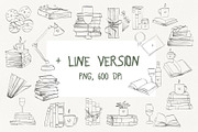 BOOK LOVER SET AND A BONUS, an Illustration by YULIYA MART DESIGN (Thumbnail 3 of 10)