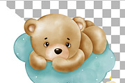 Watercolor bear clipart. Baby bears, an Animal Illustration by Natalya_Mona_Art (Thumbnail 9 of 10)