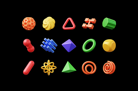 Iconly Pro, 3D Shape icons, an Object 3D Model by Iconly Pro