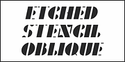Etched Stencil JNL, a Font by Jeff Levine Fonts (Thumbnail 4 of 5)