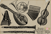 Music Instruments Photoshop Brushes preview 4