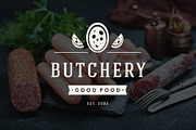 18 Meat Food Logos and Badges, a Branding & Logo Template by Vasya Kobelev (Thumbnail 11 of 12)