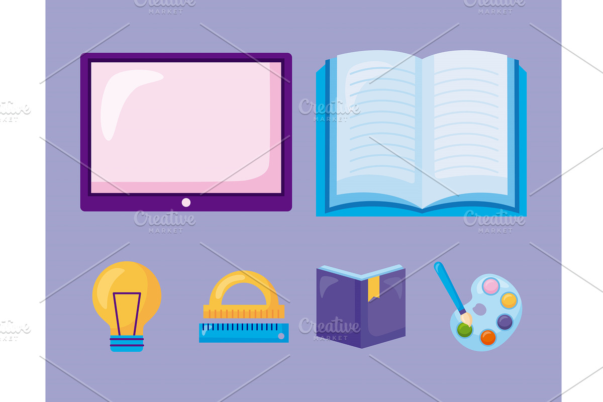 school icon collection, an Education Illustration by studiogstock