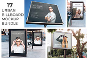 Urban billboard mock-up bundle, an Advertising Mockup by Antikva17 (Thumbnail 1 of 6)