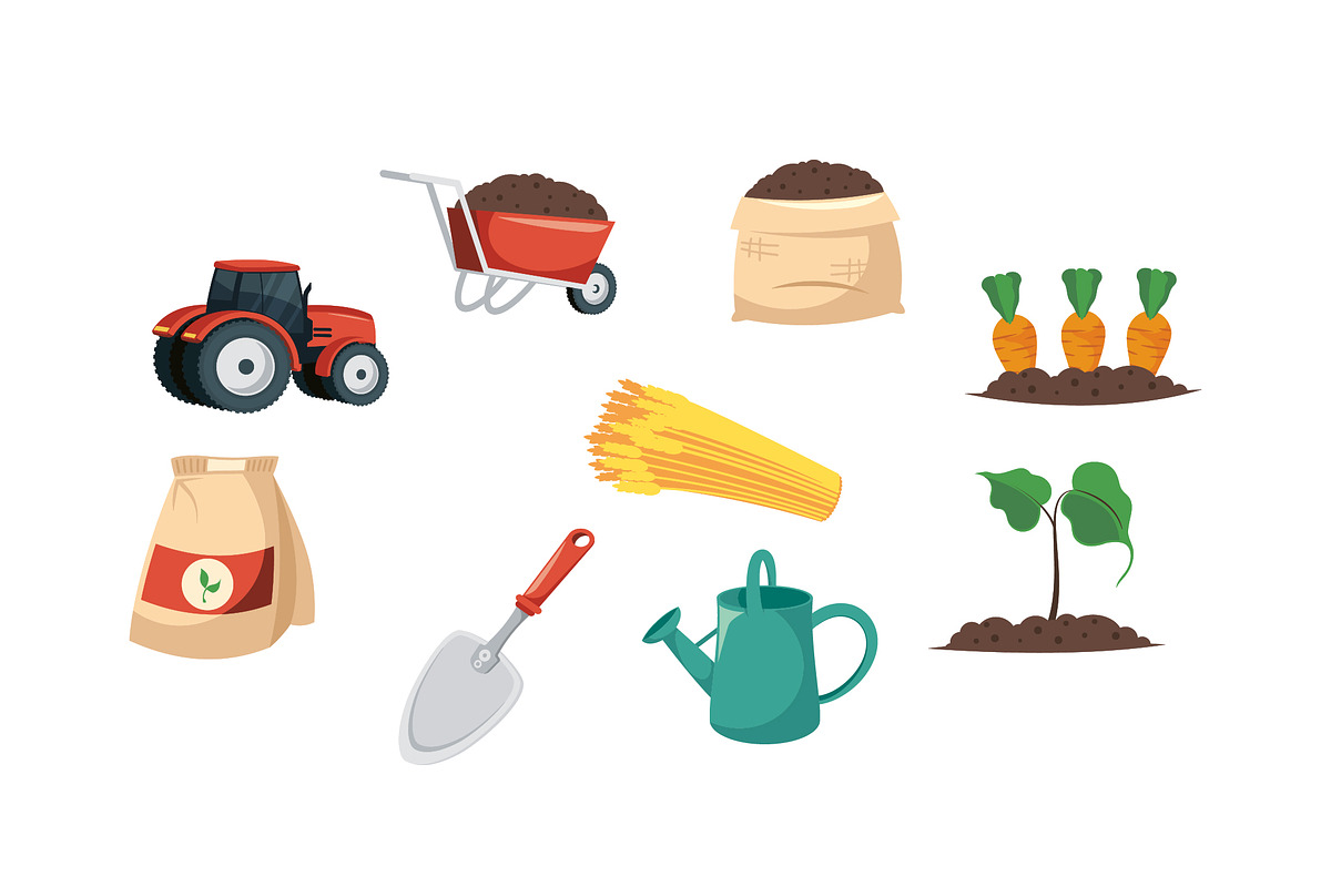 Agriculture and Farming Icon Set