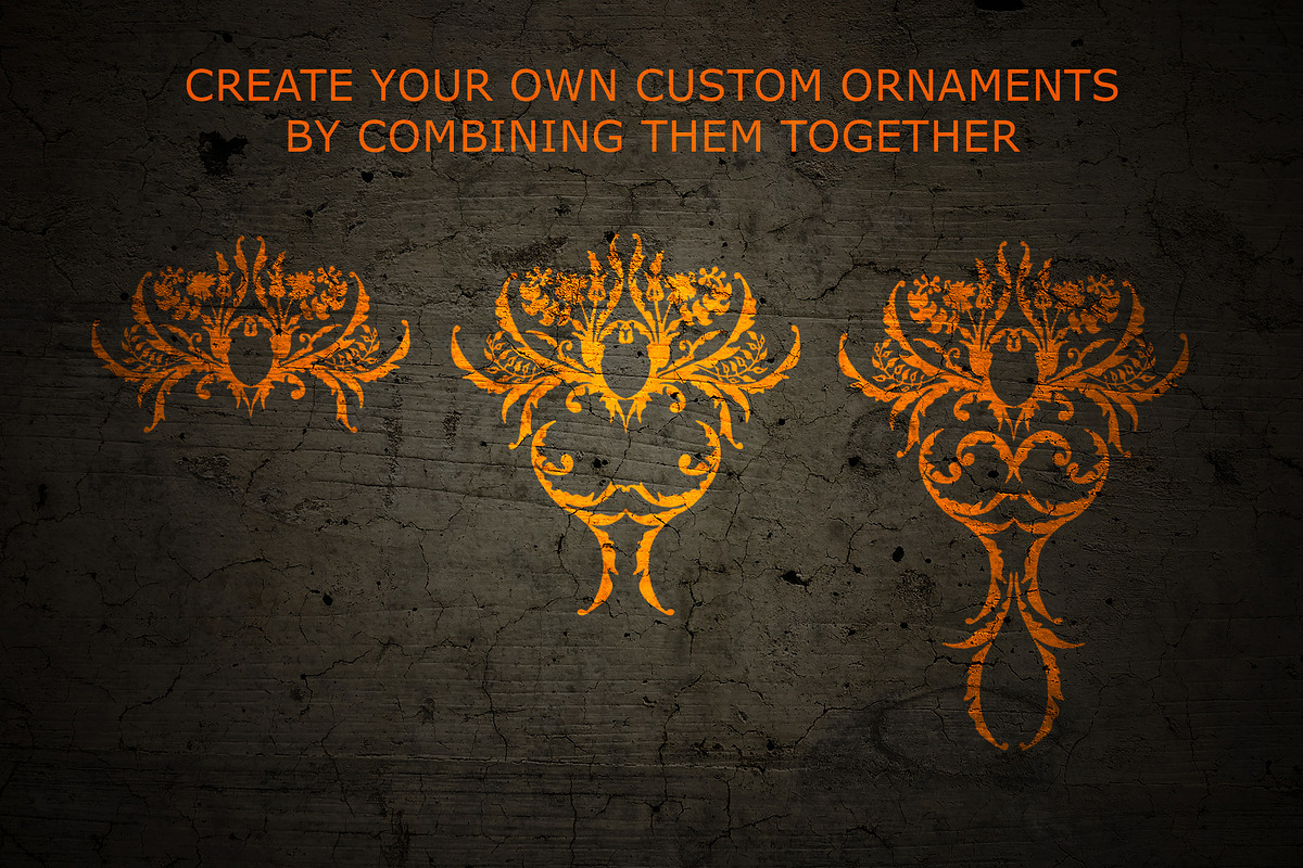 100 Retro Flower Ornaments, a Brush Add-On by xresch (Photo 2 of 12)