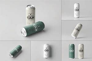 Soda Can Mockup Set, an Advertising Mockup by DesignRushMarket