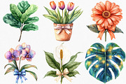 Christmas Houseplants Clipart, an Illustration by Canvas Craft (Thumbnail 2 of 8)