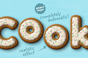 Cookie PSD Text Effect, an Action Add-On by Designdell (Thumbnail 2 of 4)