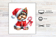 Watercolor Christmas Dog Clipart, an Illustration by Canvas Craft (Thumbnail 8 of 8)