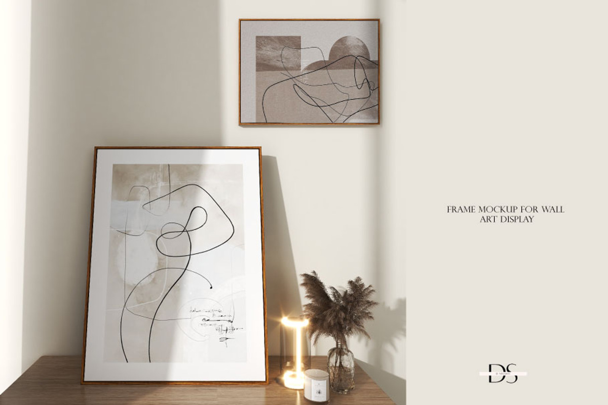 PSD frame mockup for wall art, a Print Template by DSTUDIO888 (Photo 4 of 4)