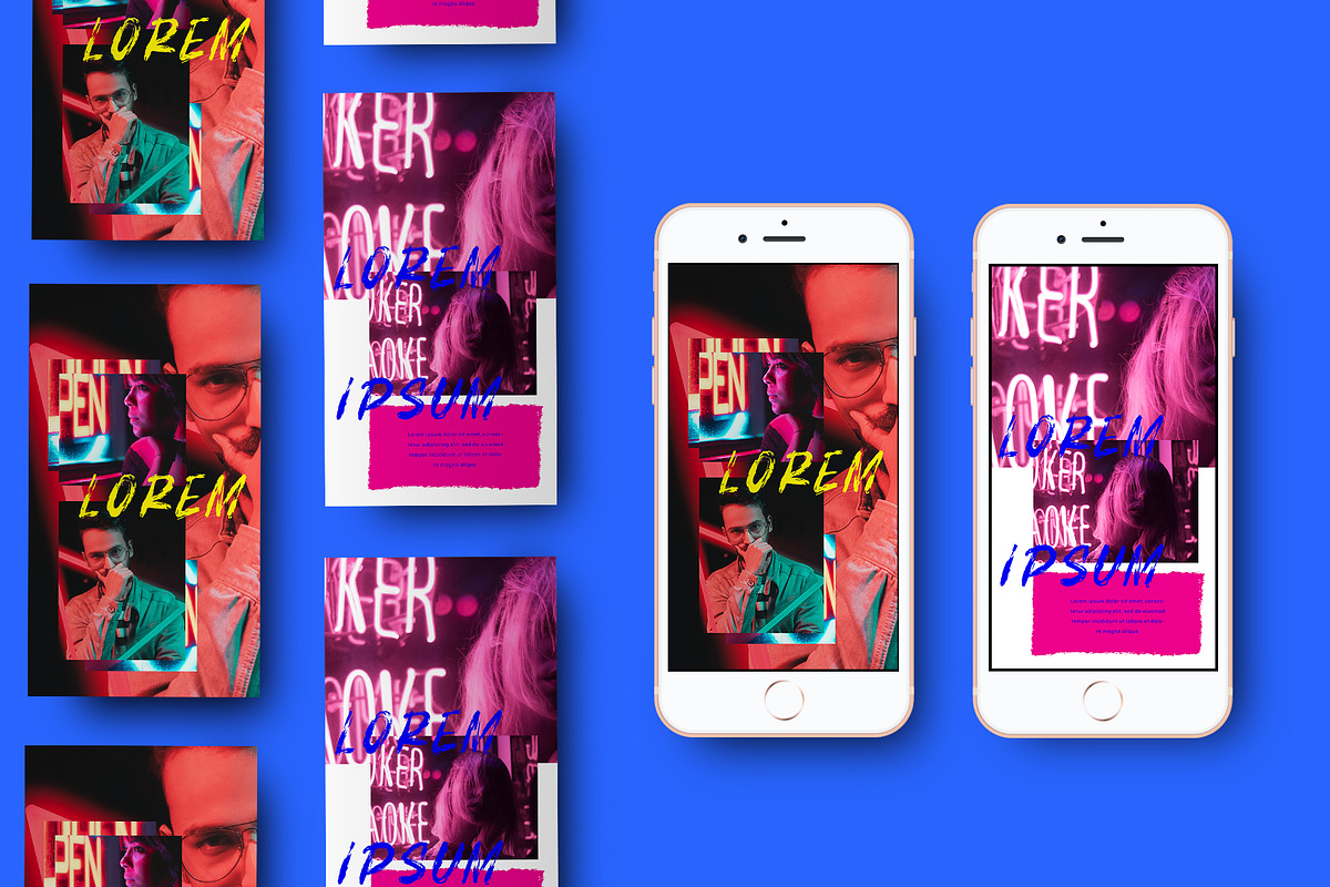 Neon Instagram Story, a Social Media Template by Meknya (Photo 2 of 5)
