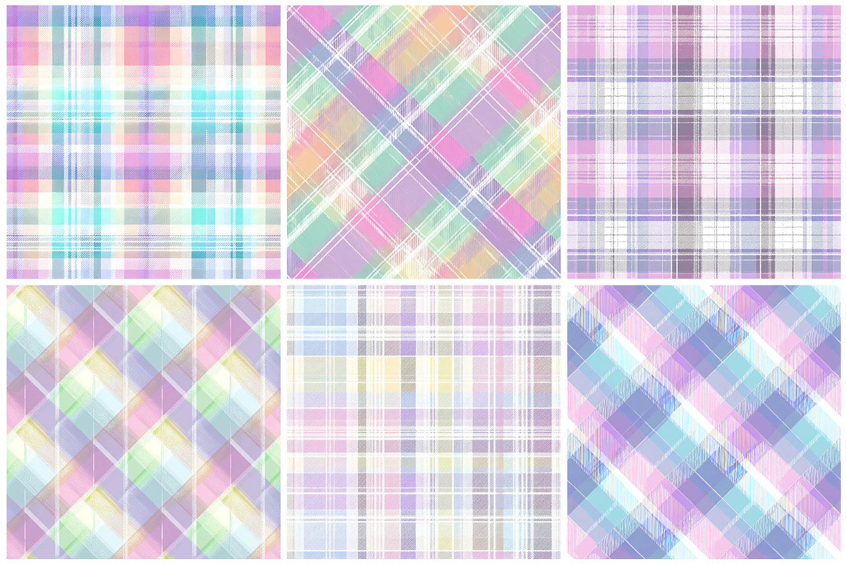 Unicorn Plaid - Seamless Pastel, a Texture Illustration by DreamPrint404 (Photo 2 of 4)