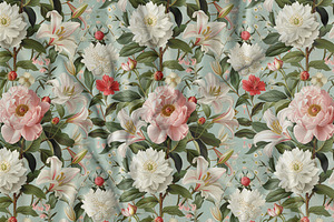 Gorgeous Peonies Floral Pattern