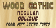 Wood Gothic JNL, a Sans Serif Font by Jeff Levine Fonts (Thumbnail 1 of 5)