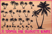Palm Silhouette Clipart Set, an Illustration by hafijul (Thumbnail 1 of 21)