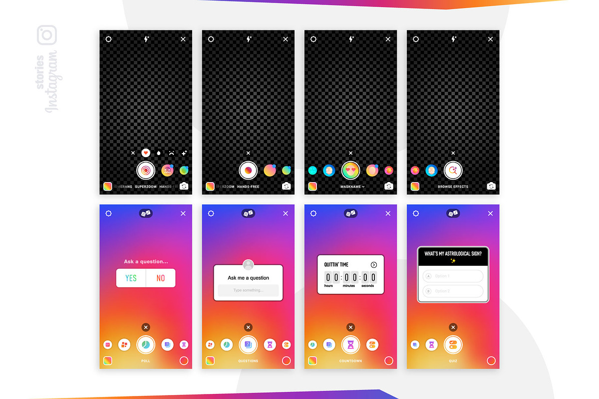 Instagram Screens Templates Bundle, a Social Media Template by karnofff (Photo 12 of 26)